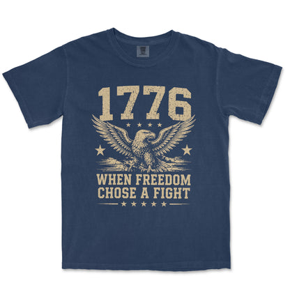 1776 When Freedom Chose A Fight Vintage Eagle Shirt
