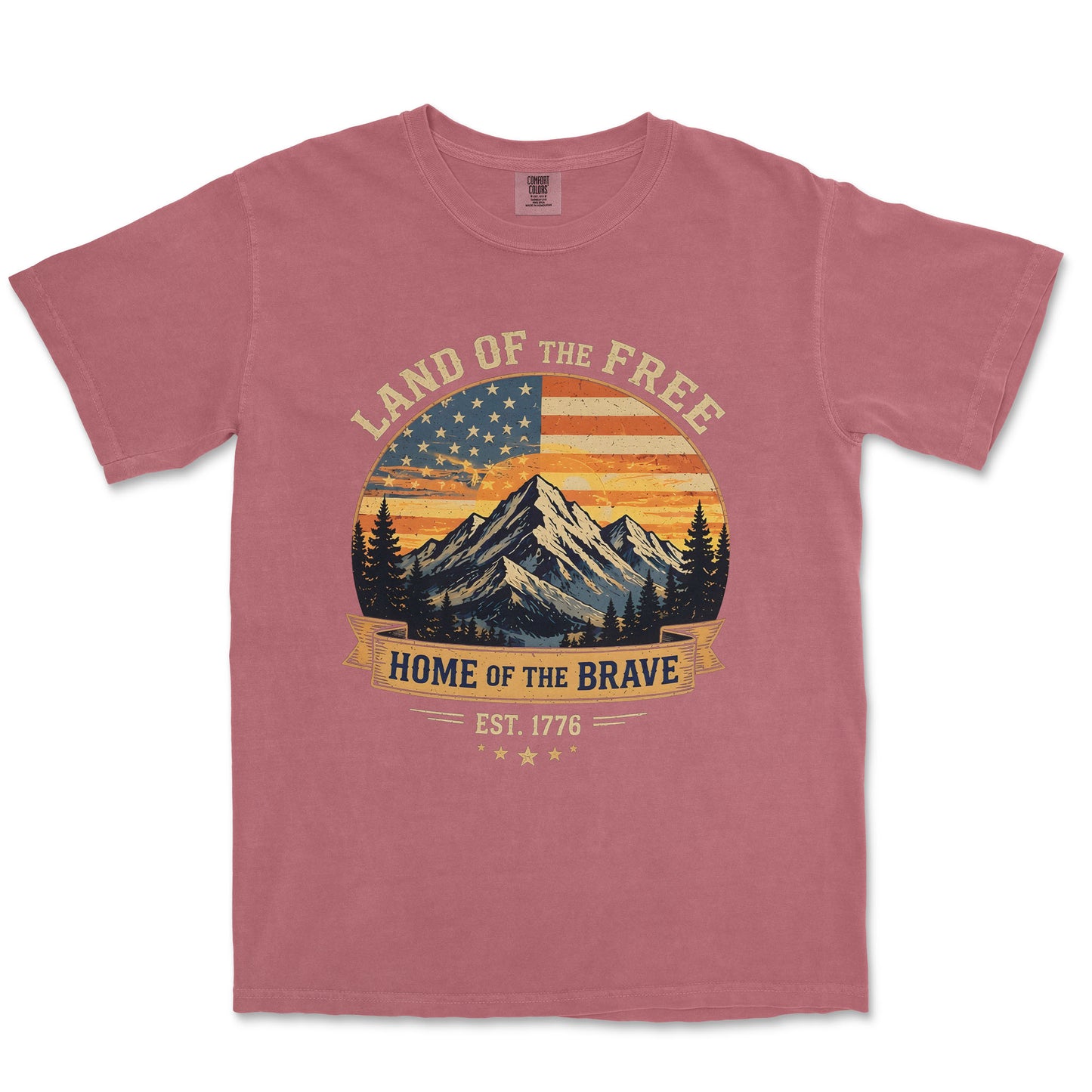 Land of the Free Home of the Brave Mountain Shirt