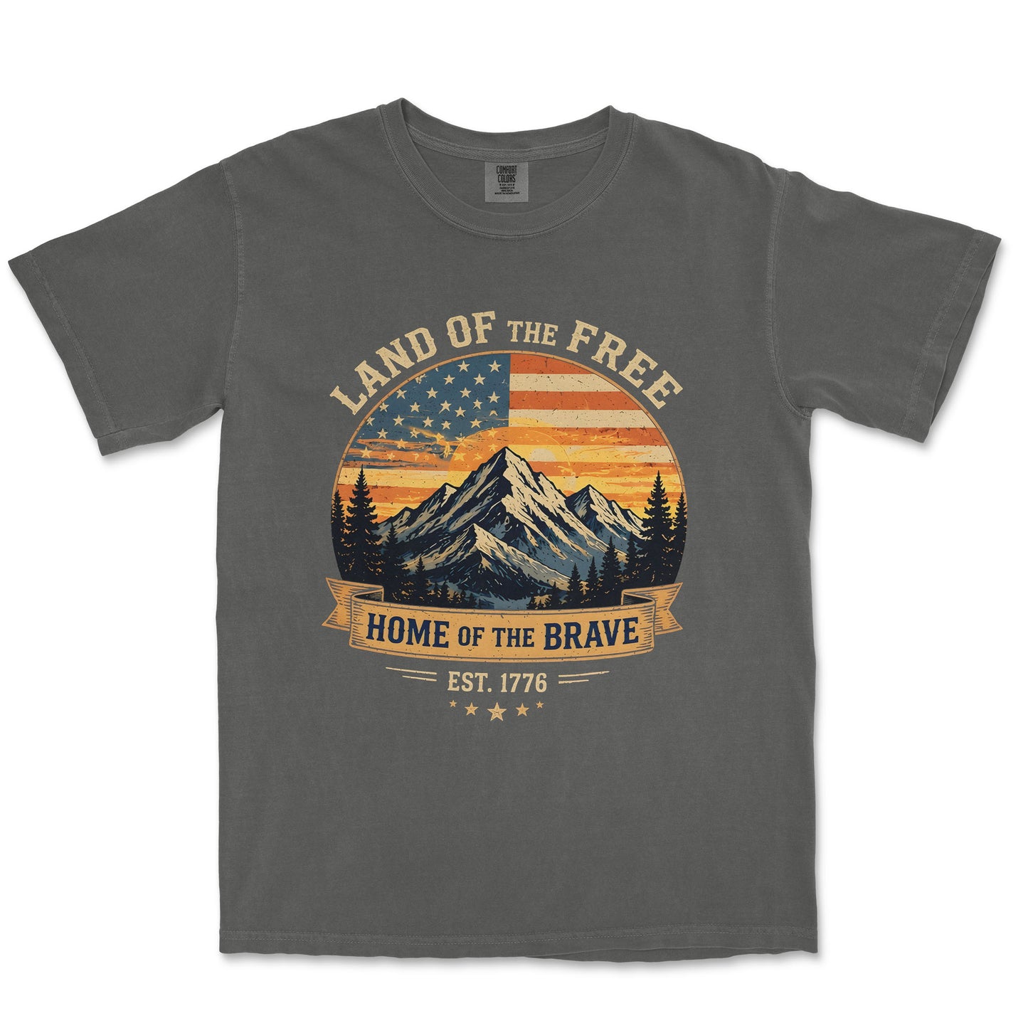 Land of the Free Home of the Brave Mountain Shirt
