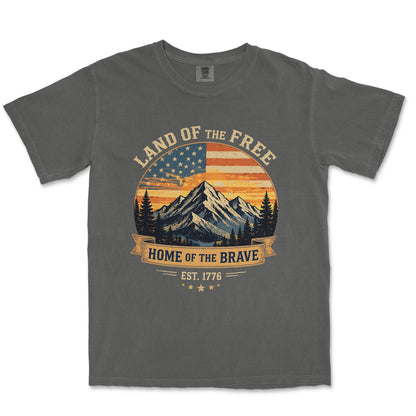 Land of the Free Home of the Brave Mountain Shirt