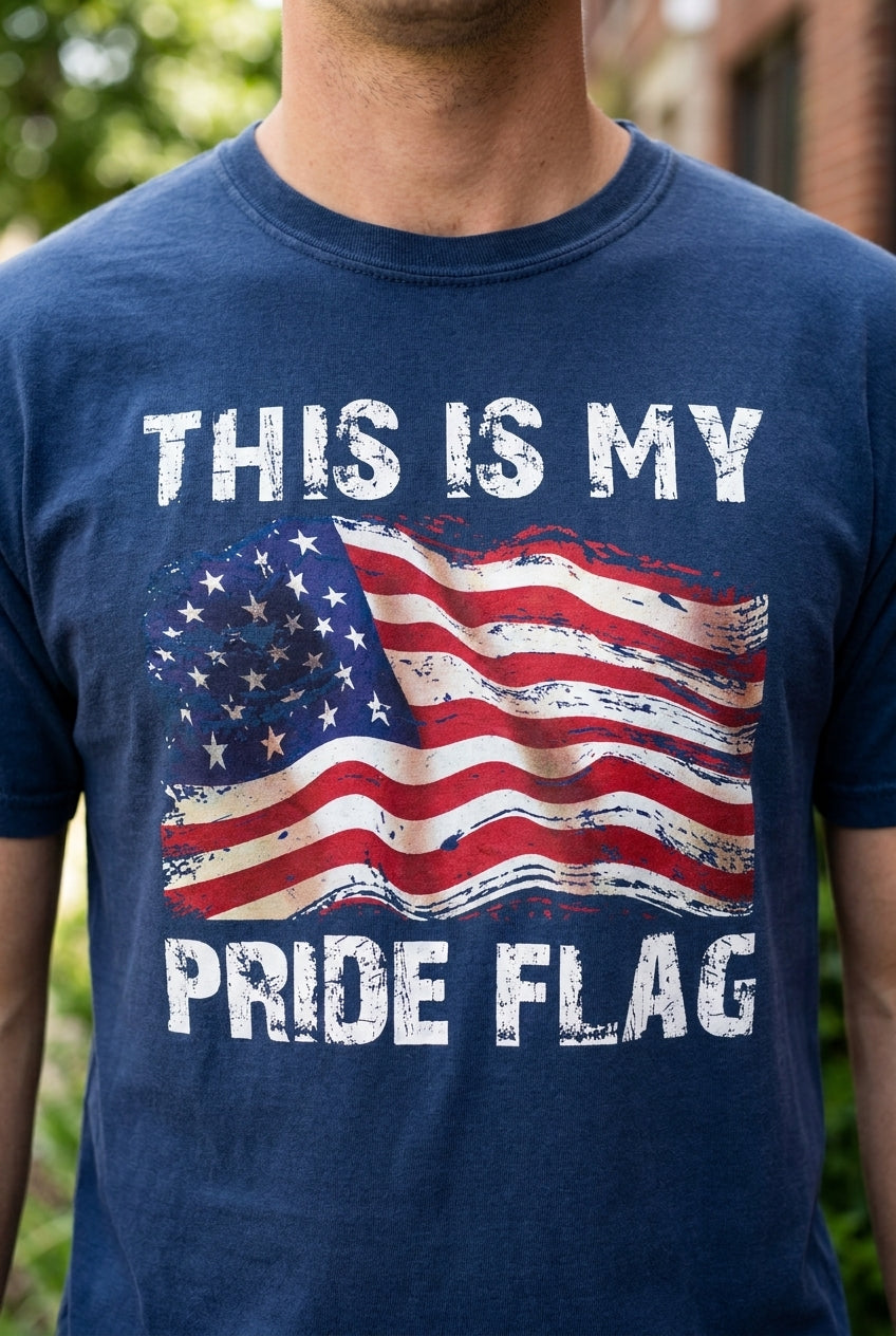 This Is My Pride Flag USA Patriotic Stars and Stripes Authentic Vintage Shirt