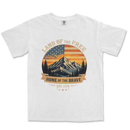 Land of the Free Home of the Brave Mountain Shirt