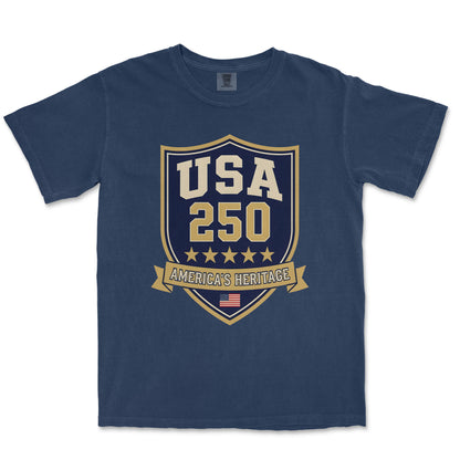 USA 250 Varsity Collegiate Shield America Heritage Shirt