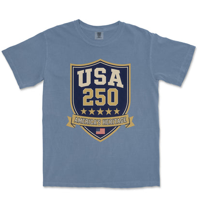 USA 250 Varsity Collegiate Shield America Heritage Shirt