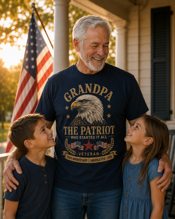 The Patriot Grandpa Who Started It All 250 Years Family Shirt