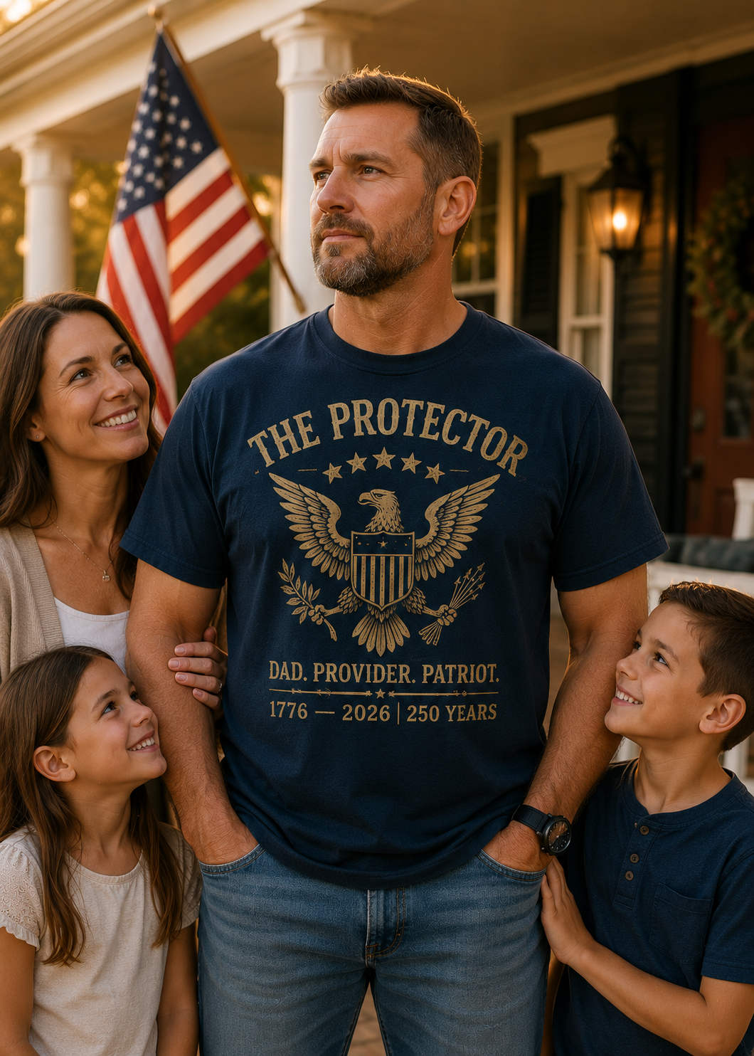The American Dad Protector Provider Patriot Authentic Shirt
