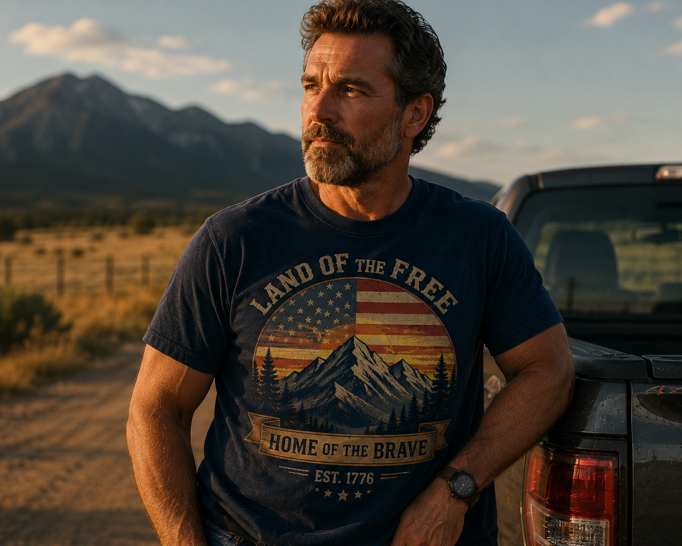 Land of the Free Home of the Brave Mountain Shirt