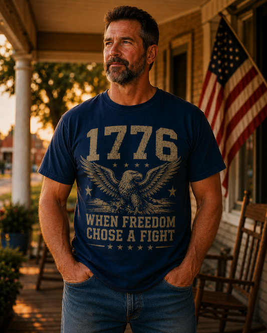 1776 When Freedom Chose A Fight Vintage Eagle Shirt