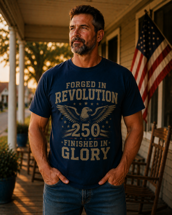 Forged In Revolution Finished In Glory Eagle Patriotic Shirt