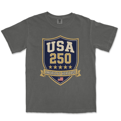 USA 250 Varsity Collegiate Shield America Heritage Shirt