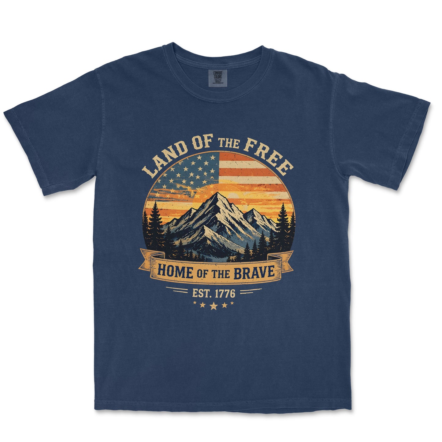 Land of the Free Home of the Brave Mountain Shirt