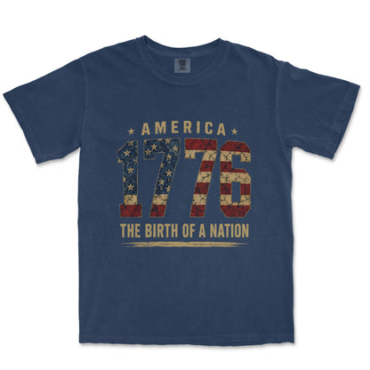 1776 Birth of a Nation Bold Typography Shirt
