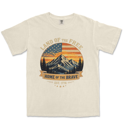 Land of the Free Home of the Brave Mountain Shirt