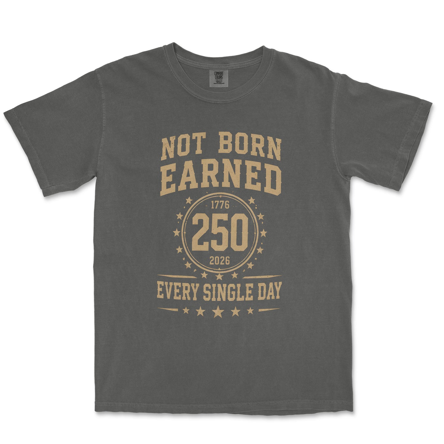 Not Born Earned Every Single Day 250 Anniversary Patriotic Shirt