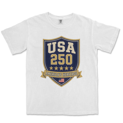 USA 250 Varsity Collegiate Shield America Heritage Shirt